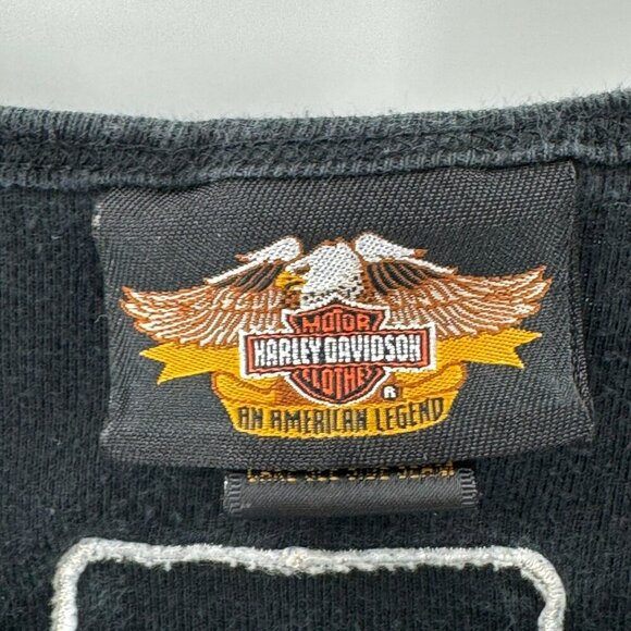 Harley-Davidson Black Cotton Tank Top Men XL Embroidered Logo Front & Logo Patch - Picture 7 of 7